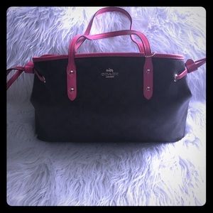 💕COACH PVC  BROWN /PINK💕